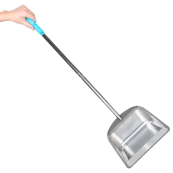 HONMEET Dust Pans Long Handle Heavy Duty Metal Upright Dustpan Sturdy For Home Lobby Shop Garage