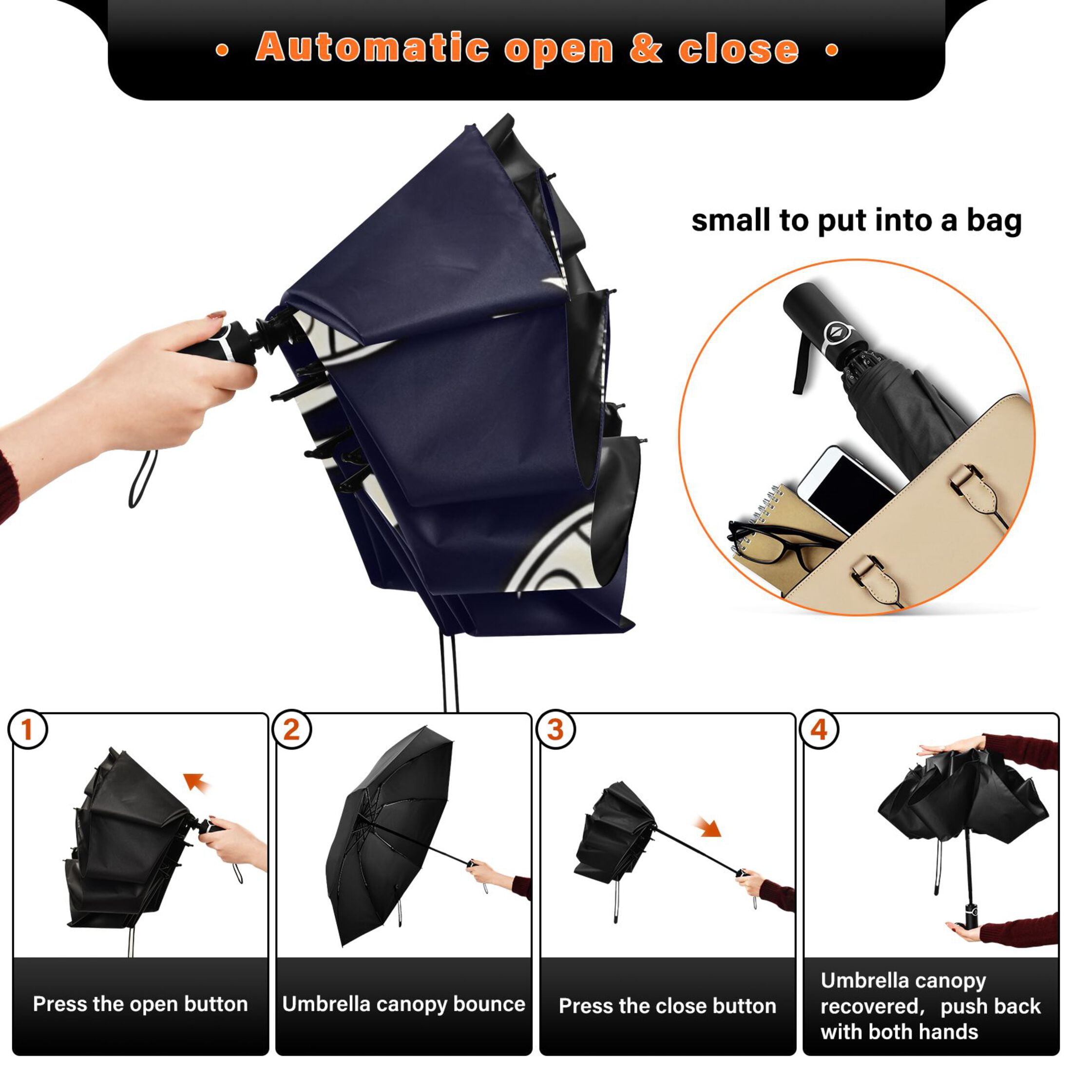 Space Adventure Extra Large Automatic Umbrella, UV Protection, Waterproof, Auto Open and Close