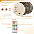 thumbnail image 4 of Wobogo Vintage Oak Hoop Combo Flameless Flickering Candle Light with Remote Control and Timer for Romantic Atmosphere, 4 of 7