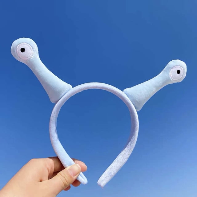 Fiudx Diadema con Antena de Caracol, Diseño de Ojos Divertidos, Ajuste Cómodo, Accesorio para El Cabello para Mujer, Uso Diario, Fiestas de Halloween, Tamaño Ajustable, Regalo Único para Todas Las Ed