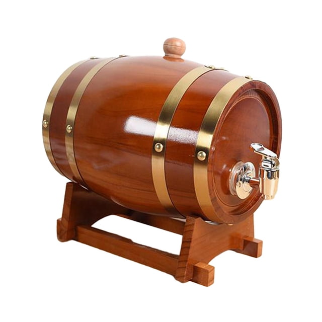 Distributeur de Baril Rétro Fût en Chêne pour Boisson Bière Déco Maison 1,5 L