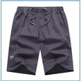 thumbnail image 7 of Lovzfmll Multi-Pocket Straight Leg Elastic Waist Shorts for Men, Outdoor Home Sports Athletic Bermuda Shorts Purple, 5XL, 7 of 7
