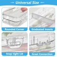 thumbnail image 4 of Plastic Pencil Box Large Capacity Pencil Boxes Clear Boxes with Snap-Tight Lid Stylish Office Supplies Storage Organizer Box Beautiful Red Bird, 4 of 7