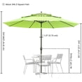 thumbnail image 5 of Yescom 11 Ft 3 Tier Patio Umbrella with Protective Cover Crank Push to Tilt Poolside, 5 of 12