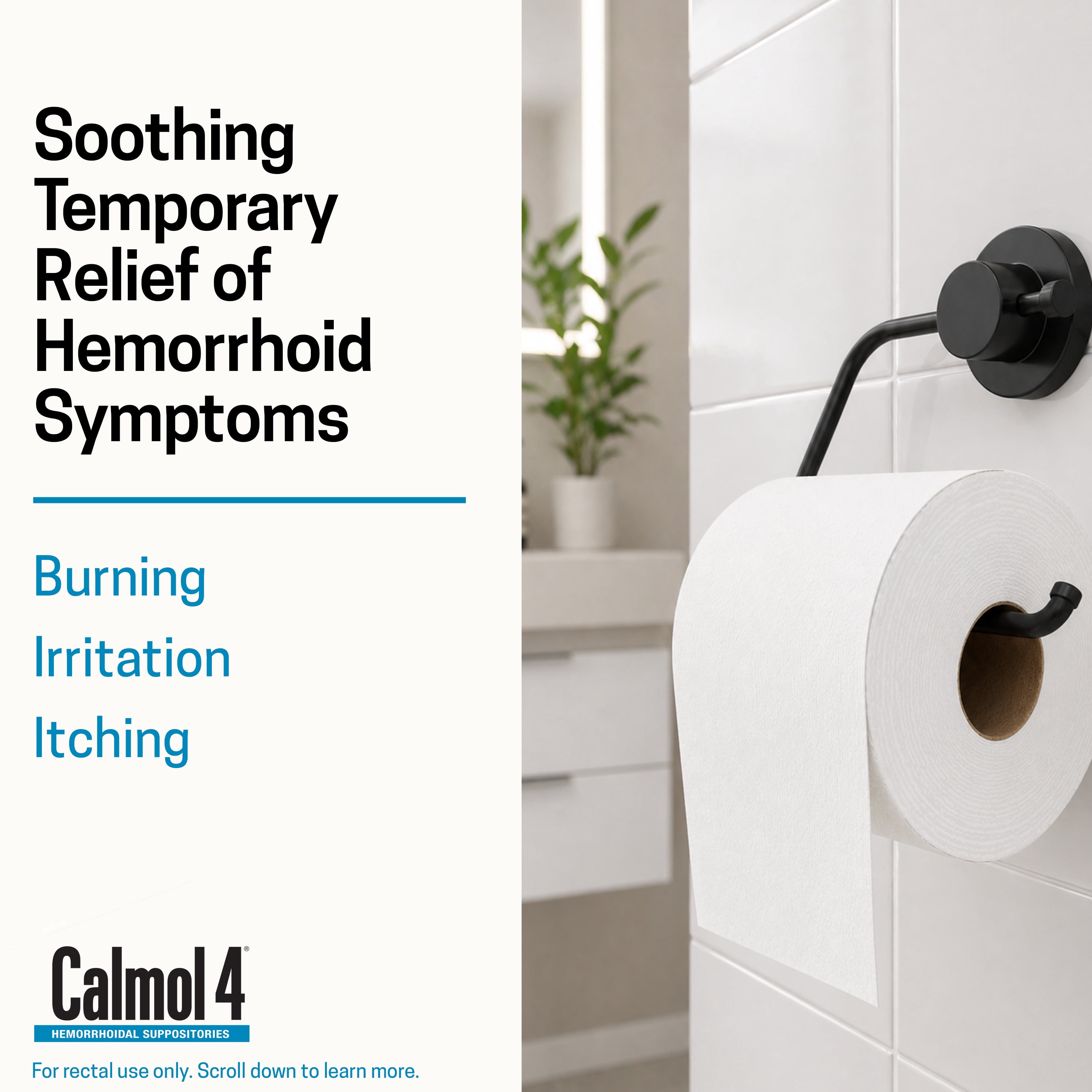 ResiCal Calmol 4 Hemorrhoidal Suppositories, 24 Count