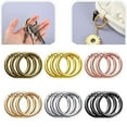 thumbnail image 3 of AMLESO 18 Pieces O Rings Spring Clip Round Carabiner Metal Split Rings 25mm Snap Hook, 3 of 8