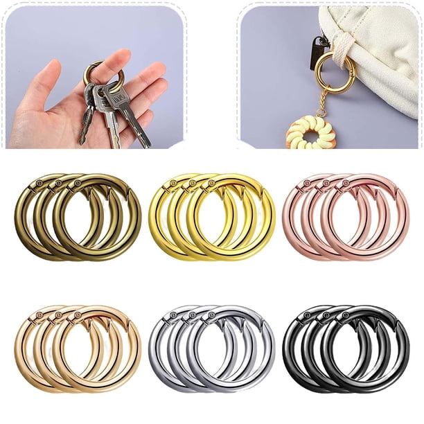 18 Uds. de anillos en apariencia para puerta de , mosquetón , accesorio de bricolaje, cierre de abrazadera de 1 ", hebilla de llavero BLESIY puerta de resorte o anillos