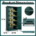 thumbnail image 2 of Polup 71" Tall Storage Cabinet, Green Kitchen Pantry Cabinets with Doors and 4 Shelves,Metal, 2 of 10