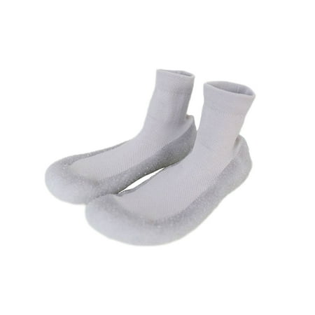 

Zodanni Womens Anti-Slip Yoga Shoes Workout Lightweight Round Toe Socks Soft Comfort Mid Top Glowing Gray 6