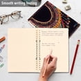 thumbnail image 5 of Geometric Ethnic Oriental Necklace Ring Binder Notebook Journey Note Diary College Ruled Spiral Notebook Study Loose Leaf Paper A5 60 Pages, 5 of 8