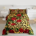 thumbnail image 2 of Homewish Animal Leopard Cheetah Print Full Size Comforter Sets 3-Piece for Children Teens Adults,Floral Flower Rose Bedding Comforter Set,Exotic Style Lightweight Bedding Sets,Luxury Bedroom Decor, 2 of 8