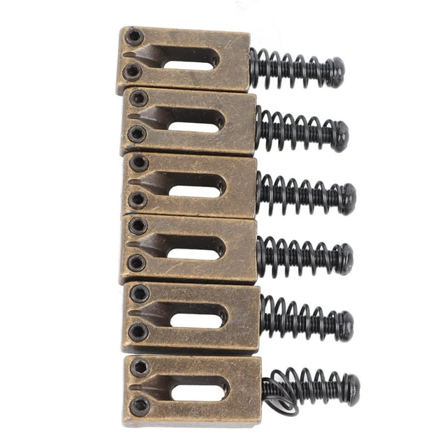 6 Pcs Electric Guitar Tremolo Bridge Roller Saddles, Zinc Alloy Replacement Parts For Better Sound Quality