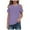 Purple, variant on Povozer Girls Short Sleeve T Shirts Girls Pleated Oversized T Shirts Kids Summer Short Sleeve Crewneck Casual Tops Tees for 5-6 Years,Dark Blue