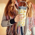 thumbnail image 6 of Giraffe Tumbler with Handle and Straw, Stainless Steel Vacuum Insulated Flip Straw 30 oz Giraffe Tumbler Spill Proof Coffee Travel Mug Giraffe Gifts for Women, 6 of 6