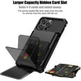 thumbnail image 2 of for iPhone 13 Pro Max Case with Card Holder[Store 5 Cards] Dual Layer Heavy Duty Shockproof iPhone 13 Pro Max Wallet Case with Hidden Card Slot Storage Case for iPhone 13 Pro Max(Black), 2 of 14