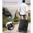 thumbnail image 5 of MANGIJOY Large Capacity 24 Inch Expandable Spinner Suitcase - Black Check-In Luggage with TSA Lock, 5 of 10