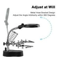 thumbnail image 3 of GUYUTING Adjustable Soldering Iron Magnifier Station with LED Lights Helping Hands Clamps 2.5X 5X Lens for Precise Soldering Tasks, 3 of 10