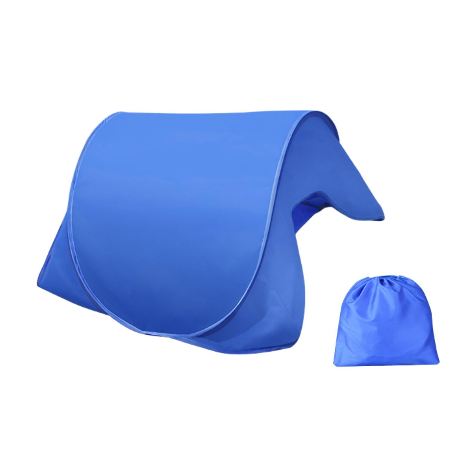TTETTZ Mini Beach Sun Shelter Instant Canopy Zipper with Phone Pocket Head Shade Automatic Shade Tent for Fishing Outdoor Dog Pet Blue