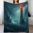 thumbnail image 4 of Ocean Lighthouse for Women Men Kids Flannel Throw Blankets Soft Fuzzy Lightweight for Home Decor Couch Bed Sofa, 4 of 8
