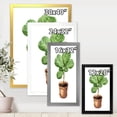 thumbnail image 4 of Designart 'Ficus Lyre Plant In Clay Flowerpot' Traditional Framed Art Print, 4 of 4