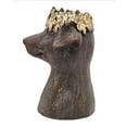 thumbnail image 4 of A&B Home Dog Head with Gold Wreath Magnesium Planter 9.3" x 9.3" x 13", 4 of 9