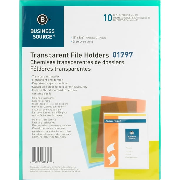 Business Source Letter File Sleeve - 8 1/2 Business Source Letter File Sleeve - 8 1/2
