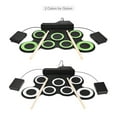 thumbnail image 4 of Tambor electronico Tamaño compacto portátil digital Roll Up Drum Kit 7 Silicon Drum Pads USB Powered con Drumsticks Pedales de pie 3.5 mm Cable de audio para la práctica Principiantes Niños Maboto Tambor electronico, 4 of 4