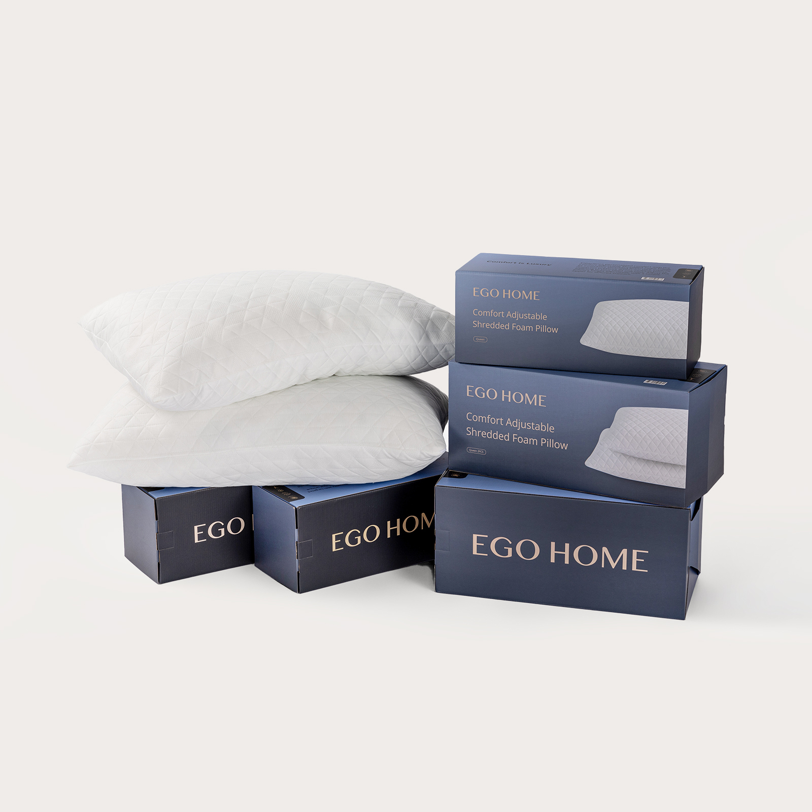 Egohome Adjustable Cooling Memory Foam Pillow 2-Pack photo 8