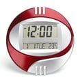 thumbnail image 2 of Redcolurful Electronic Wall Clock Lcd Display Temperature Digital Calendar Bracket Mute Home Office Decoration Clock, 2 of 6