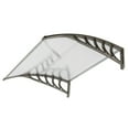 thumbnail image 2 of Canopy Outdoor Window Door Canopy UV Rain Snow Protection 40" x 38" Household Application Door/Window Rain Cover Eaves Canopy Bracket, Polycarbonate Canopy, 2 of 10