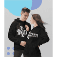 thumbnail image 4 of Wild Bobby, King And Queen Matching Valentines Day Outfit His and Hers Matching Couples Hoodie Sweatshirts, Navy, Mens M-Womens S, 4 of 6