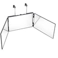 thumbnail image 1 of Nuevo espejo de maquillaje 360 grados plegable baño vista trasera triple altura ajustable peluquería afeitado herramienta cosmética, negro sin LED, 1 of 6