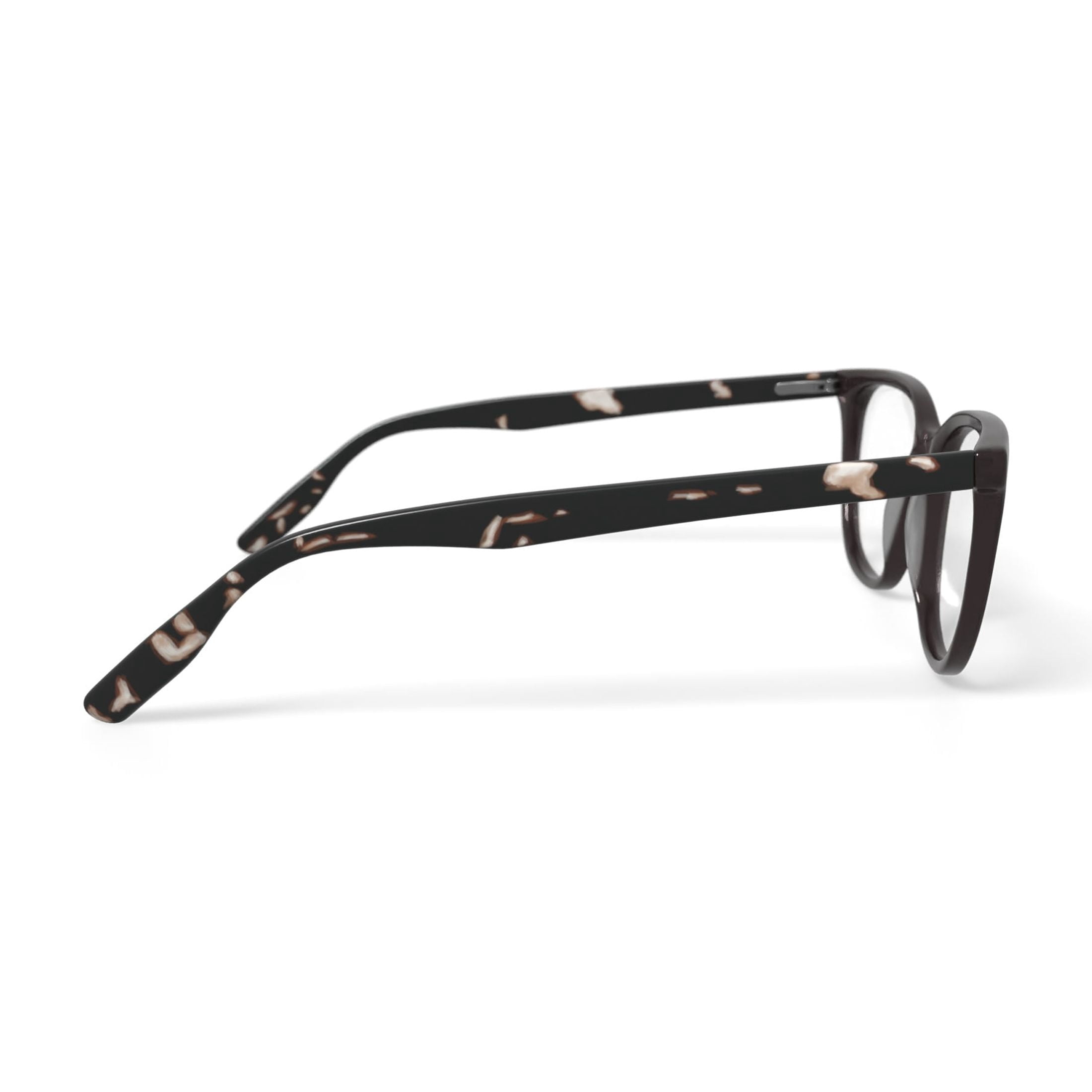 M America Women's Cornelia Square Prescription Eyeglasses with Case, Brown