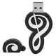 thumbnail image 3 of Unidad flash USB con apariencia de nota negra Linda memoria USB para transferencia de datos de películas y música Regalo 16GB, 3 of 10