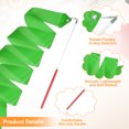 thumbnail image 3 of Uxcell 2 Pcs Dance Ribbons, 78.7" Rhythmic Gymnastics Ribbon Streamers Dancer Wand Twirling Dancing Ribbons for Artistic Dancing Gymnastics Training, Grass Green, 3 of 7