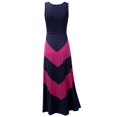 thumbnail image 3 of FashionOutfit Women's Color Block Striped Good Stretch Long Dresses, 3 of 4
