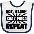 thumbnail image 3 of Inktastic Eat, Sleep, Krav Maga, Repeat Boys or Girls Baby Bib, 3 of 4
