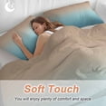 thumbnail image 4 of 3 Piece Navy Blue Brown Ombre Duvet Cover Set Full Size,Microfiber Comforter/Quilt Cover with Corner Ties and 2 Pillowcases,Teal Gradient Color Modern Abstract Art Soft Bedding with Zipper Closure, 4 of 8