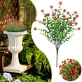 thumbnail image 2 of Artificial Fake Flowers for Outdoor Spring Decoration, 1 Bundles Faux Silk Colorful UV Resistant Realistic for Outside Porch Patio Home Yard Garden Planters Pots Window Box, 14.1 Inch, Bright Red, 2 of 9