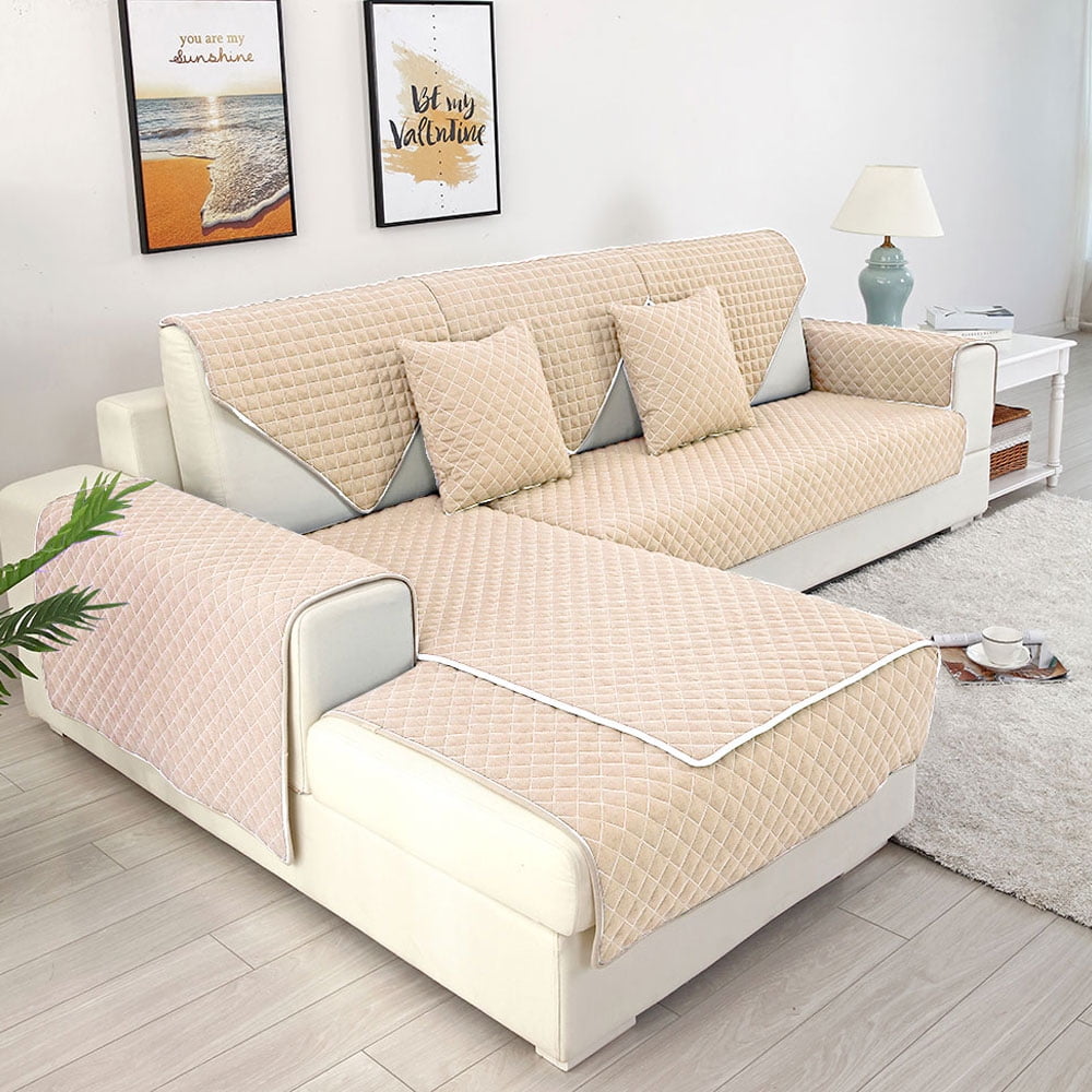 3-Seat Reversible Sofa Couch Cover Anti-slip Dog/Cat Pets Kids Furniture Protect 