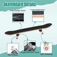 thumbnail image 4 of 31'' Complete Skateboard 7 Layer Canadian Maple Double Kick Deck Skateboards Elephant Skate Board for Beginner Adult Gifts, 4 of 5