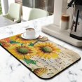 thumbnail image 2 of 2 Pack Washable Rubber Sunflower Cute Floral Dish Drying Mats for Kitchen Counter Home Large Coffee Bar Pad Accessories and Decor for Utensils Stemware (2pcs 19.5''x12''), 2 of 6