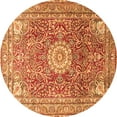 thumbnail image 1 of Ahgly Company Indoor Round Medallion Orange Traditional Area Rugs, 7' Round, 1 of 1