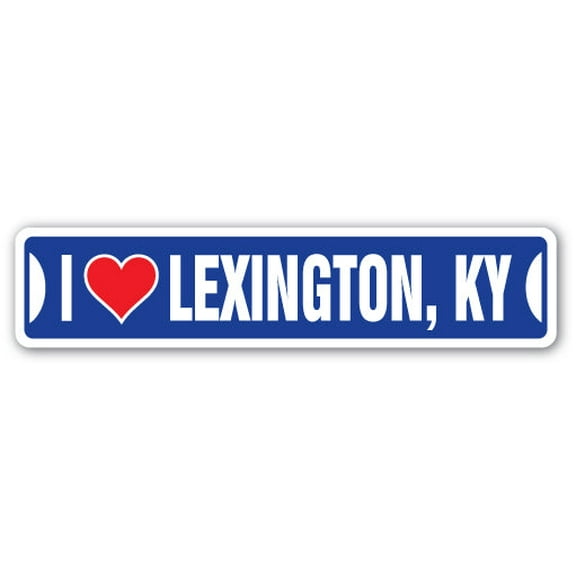 I LOVE LEXINGTON KENTUCKY Street Sign ky city state us wall road décor gift