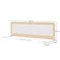 thumbnail image 3 of Costway 180 cm Barandilla de Cama Abatible Riel de Cama para Bebé de Malla Universal para Colchón Individual Matrimonial 180 x 37 x 56 cm, 3 of 8