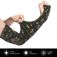 thumbnail image 3 of Fotbe Christmas Gold Deers1 UV Sun Protection Arm Sleeves - Tattoo Cover Up - Basketball Arm Sleeve UPF 50 Cooling for Men Women, 3 of 8