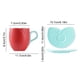 thumbnail image 2 of Taza de café Tulip multifunción con platillo para leche de té con leche (tipo alto rojo), 2 of 6