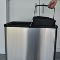 thumbnail image 6 of iTouchless 16 Gallon Touchless Trash Can and Recycle Bin, Stainless Steel, Dual-Compartment (8 Gal each), Kitchen Recycling and Garbage, 6 of 7