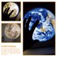 thumbnail image 4 of KAKOWELY Luz de proyección de luna para dormitorio, luz decorativa de tierra, luz de proyección de luna, luz de noche, 4 of 5
