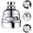 thumbnail image 2 of Kitchen Faucet Sprayer Attachment, Movable Faucet Extender for Kitchen Sink, 360° Rotatable Sink Faucet Head Anti-Splash Tap Booster Shower and Water Saving Faucet for Kitchen, 2 of 15